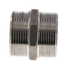 Embout double G1 1/2'' en acier inoxydable Joint plat 16bar (224.8psi) 51mm Hex