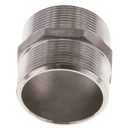 Raccord double G2'' en acier inoxydable Joint plat 16bar (224.8psi) Hexagone 62mm