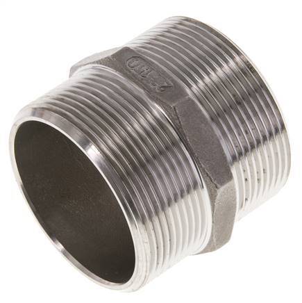 Raccord double G2'' en acier inoxydable Joint plat 16bar (224.8psi) Hexagone 62mm