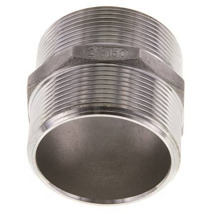 Raccord double G2'' en acier inoxydable Joint plat 16bar (224.8psi) Hexagone 62mm
