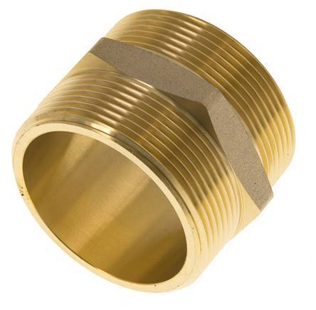 Embout double G2'' laiton joint plat 16bar (224.8psi) 60mm Hex