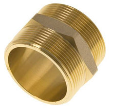 Embout double G2'' laiton joint plat 16bar (224.8psi) 60mm Hex