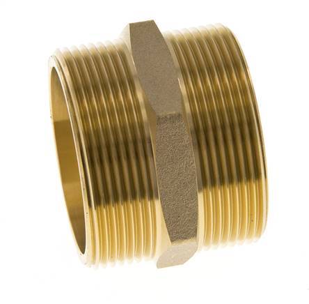Embout double G2'' laiton joint plat 16bar (224.8psi) 60mm Hex