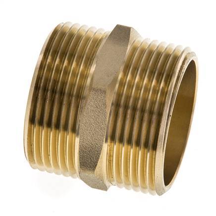 Embout double G1 1/4'' Laiton Joint plat 16bar (224.8psi) 42mm Hex