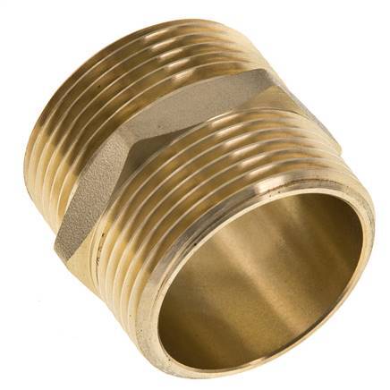 Embout double G1 1/4'' Laiton Joint plat 16bar (224.8psi) 42mm Hex