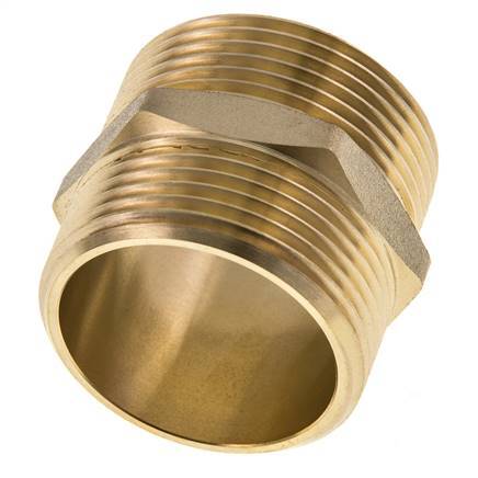 Embout double G1 1/4'' Laiton Joint plat 16bar (224.8psi) 42mm Hex