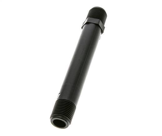 Tube fileté G1/2'' Polypropylène (pp) 10bar (140.5psi) FDA 22mm Hex