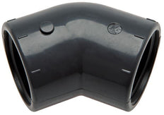 45deg Angled Fitting Rp1'' Female PVC-U 16bar (224.8psi) EN 1452-3 [2 Pieces]