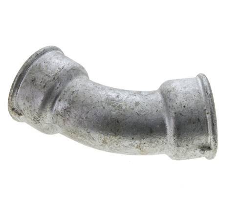 Raccord coudé 45deg Rp1 1/2'' Femelle Fonte 25bar (351.25psi)