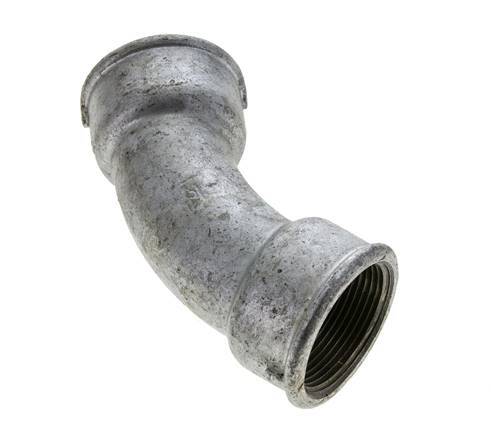Raccord coudé 45deg Rp1 1/2'' Femelle Fonte 25bar (351.25psi)