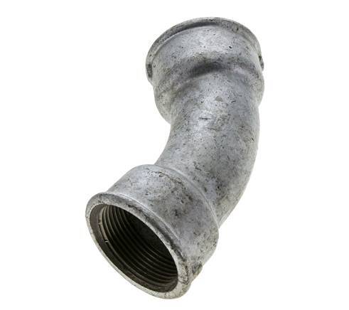 Raccord coudé 45deg Rp1 1/2'' Femelle Fonte 25bar (351.25psi)