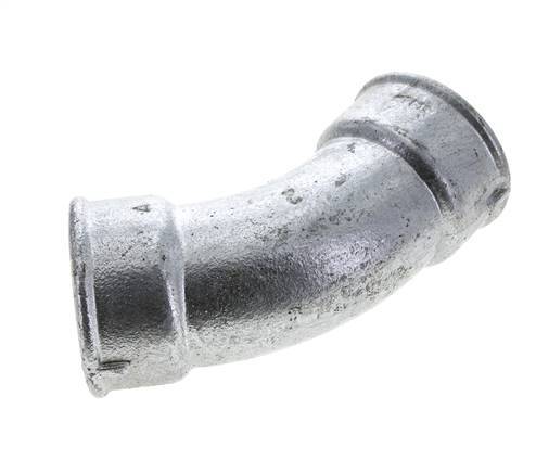 45deg Angled Fitting Rp2'' Female Cast Iron 25bar (351.25psi)