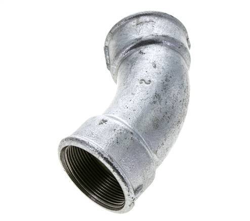 Raccord coudé 45deg Rp2'' Femelle Fonte 25bar (351.25psi)