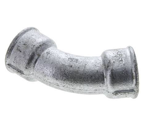 Raccord coudé 45deg Rp1 1/4'' Femelle Fonte 25bar (351.25psi)