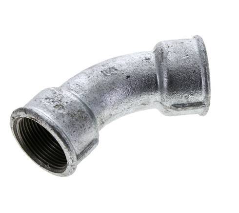 Raccord coudé 45deg Rp1 1/4'' Femelle Fonte 25bar (351.25psi)