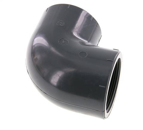 Raccord coudé 90deg Rp2'' Femelle PVC-U 16bar (224.8psi) EN 1452-3