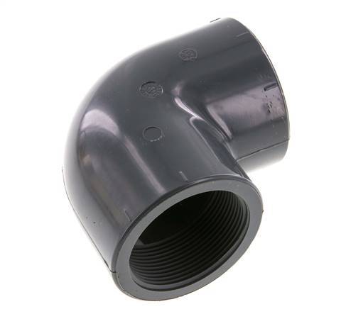 Raccord coudé 90deg Rp2'' Femelle PVC-U 16bar (224.8psi) EN 1452-3