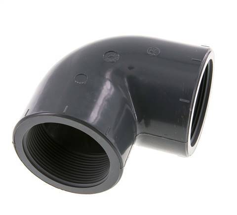 Raccord coudé 90deg Rp2'' Femelle PVC-U 16bar (224.8psi) EN 1452-3