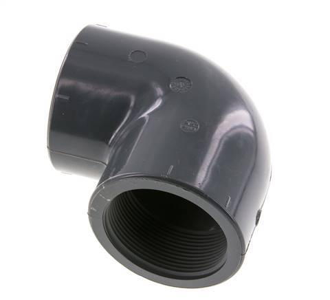 Raccord coudé 90deg Rp2'' Femelle PVC-U 16bar (224.8psi) EN 1452-3