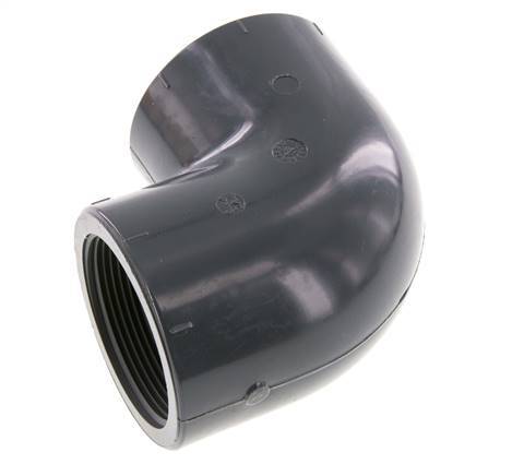 Raccord coudé 90deg Rp2'' Femelle PVC-U 16bar (224.8psi) EN 1452-3