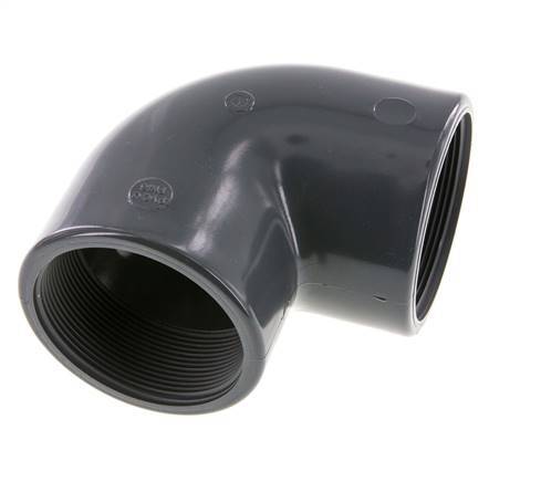 90deg Angled Fitting Rp2 1/2'' Female PVC-U 16bar (224.8psi) EN 1452-3