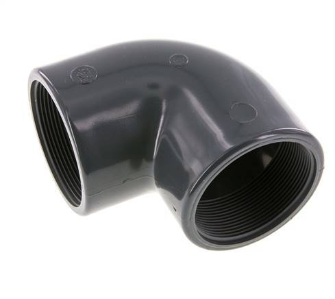 Raccord coudé 90deg Rp2 1/2'' Femelle PVC-U 16bar (224.8psi) EN 1452-3