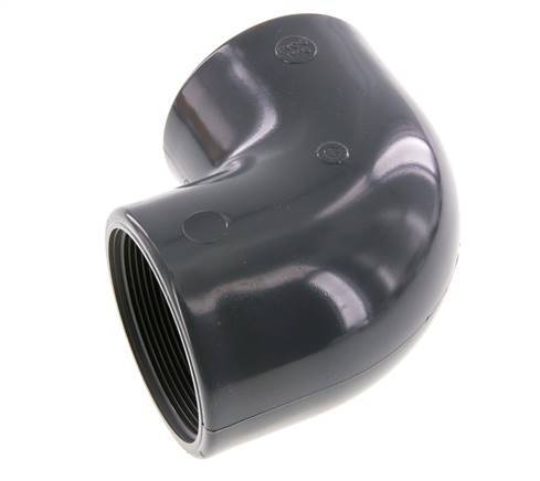 Raccord coudé 90deg Rp2 1/2'' Femelle PVC-U 16bar (224.8psi) EN 1452-3