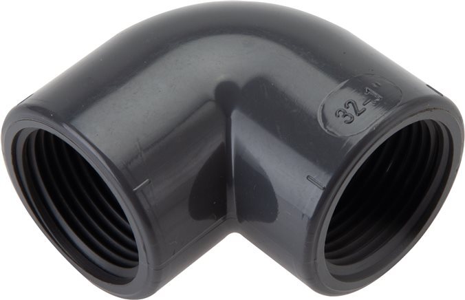90deg Angled Fitting Rp1/2'' Female PVC-U 16bar (224.8psi) EN 1452-3 [5 Pieces]
