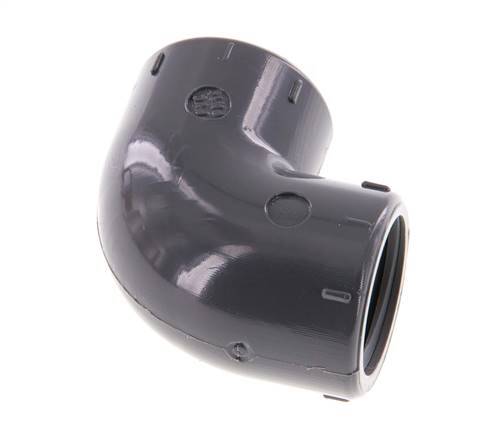 90deg Angled Fitting Rp1/2'' Female PVC-U 16bar (224.8psi) EN 1452-3 [5 Pieces]
