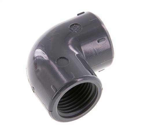 90deg Angled Fitting Rp1/2'' Female PVC-U 16bar (224.8psi) EN 1452-3 [5 Pieces]