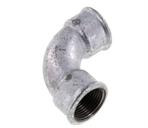90deg Angled Fitting Rp1'' Female Short Cast Iron 25bar (351.25psi) [2 Pieces]