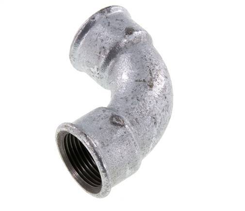 90deg Angled Fitting Rp1'' Female Short Cast Iron 25bar (351.25psi) [2 Pieces]