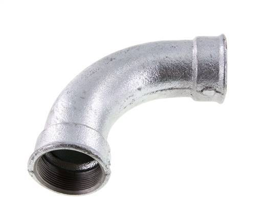 Raccord coudé 90deg Rp2'' Femelle Long Fonte 25bar (351.25psi)