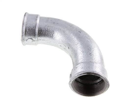 Raccord coudé 90deg Rp2'' Femelle Long Fonte 25bar (351.25psi)