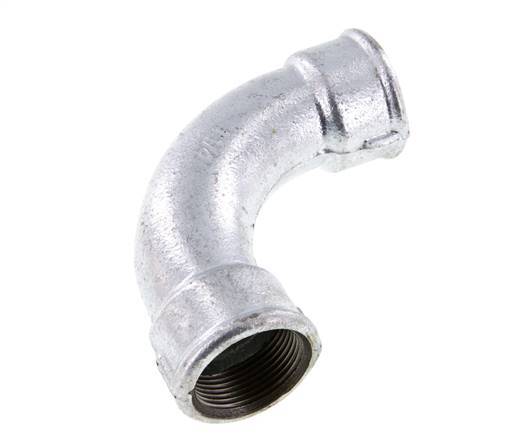 Raccord coudé 90deg Rp1 1/4'' Femelle Long Fonte 25bar (351.25psi)