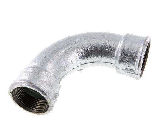 Raccord coudé 90deg Rp1 1/4'' Femelle Long Fonte 25bar (351.25psi)