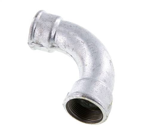 Raccord coudé 90deg Rp1 1/4'' Femelle Long Fonte 25bar (351.25psi)