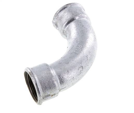 Raccord coudé 90deg Rp1 1/4'' Femelle Long Fonte 25bar (351.25psi)