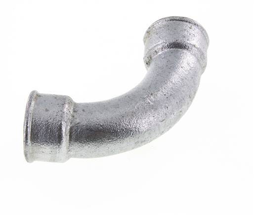 Raccord coudé 90deg Rp1 1/2'' Femelle Long Fonte 25bar (351.25psi)