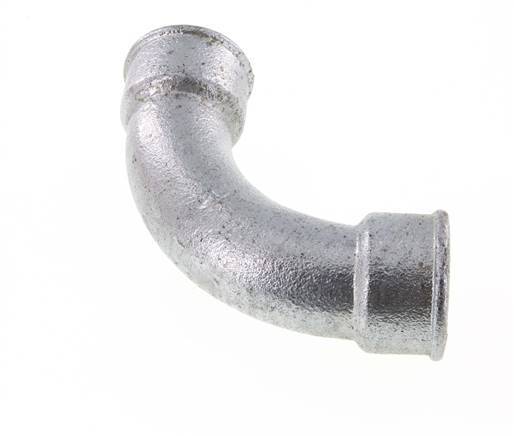 Raccord coudé 90deg Rp1 1/2'' Femelle Long Fonte 25bar (351.25psi)