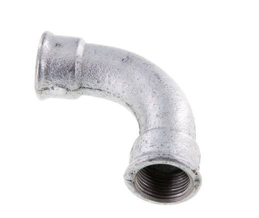 Raccord coudé 90deg Rp1'' Femelle Long Fonte 25bar (351.25psi)