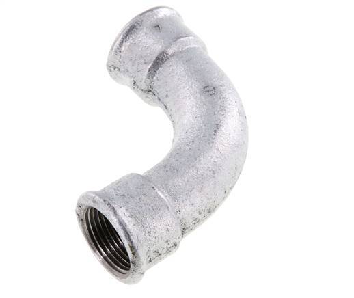 Raccord coudé 90deg Rp1'' Femelle Long Fonte 25bar (351.25psi)