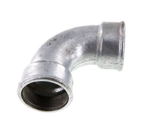 Raccord coudé 90deg Rp2'' Femelle Court Fonte 25bar (351.25psi)
