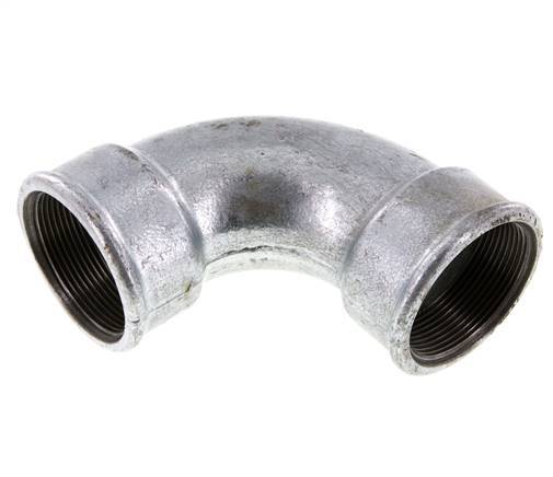 Raccord coudé 90deg Rp2'' Femelle Court Fonte 25bar (351.25psi)