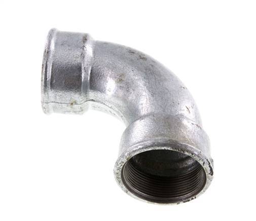 Raccord coudé 90deg Rp2'' Femelle Court Fonte 25bar (351.25psi)