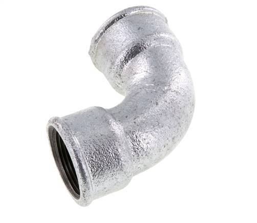 Raccord coudé 90deg Rp1 1/4'' Femelle Court Fonte 25bar (351.25psi)