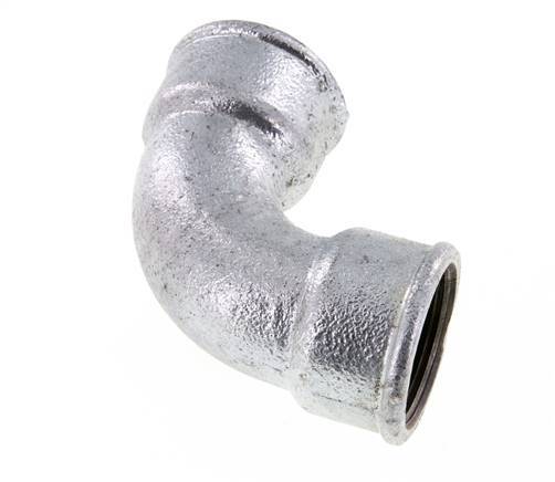 Raccord coudé 90deg Rp1 1/4'' Femelle Court Fonte 25bar (351.25psi)
