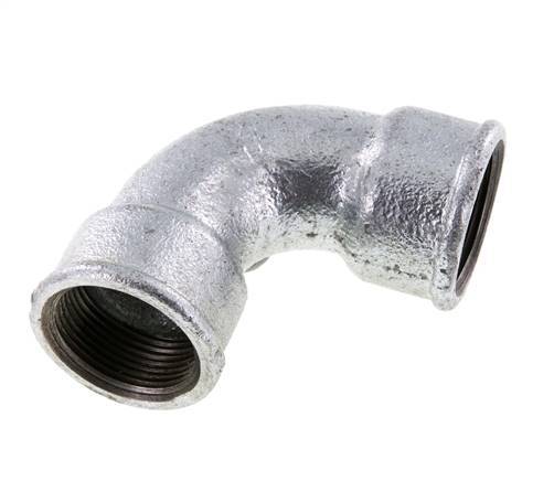 Raccord coudé 90deg Rp1 1/4'' Femelle Court Fonte 25bar (351.25psi)