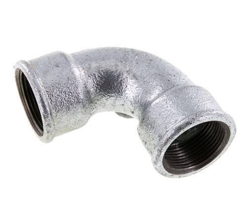 Raccord coudé 90deg Rp1 1/4'' Femelle Court Fonte 25bar (351.25psi)