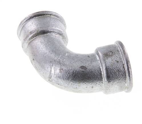 Raccord coudé 90deg Rp1 1/2'' Femelle Court Fonte 25bar (351.25psi)
